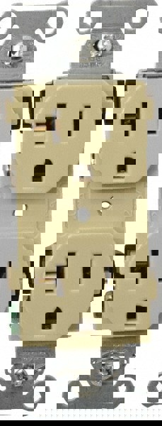 Straight Blade Duplex Receptacle: NEMA 5-20R, 20 Amps, Self-Grounding